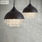 Harlow - Glamorous Industrial Pendant Light With Crystal Accents (1 - Light)
