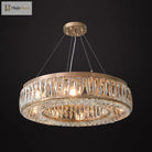 Harmony: Modern Gold Chandelier With Cascading Crystals
