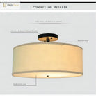 Chic American Country Fabric Led Ceiling Lights - Versatile Lighting For Modern Interiors Ceiling