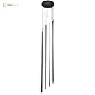 Harper’s Black Stair Long Led Chandelier - A Modern Masterpiece For Elegance And Sophistication