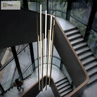 Harper’s Black Stair Long Led Chandelier - A Modern Masterpiece For Elegance And Sophistication