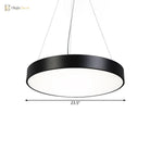 Hayden Modern Black Round Plate Pendant Lamp: A Touch Of Sophistication With Led Light