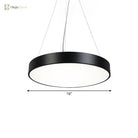 Hayden Modern Black Round Plate Pendant Lamp: A Touch Of Sophistication With Led Light