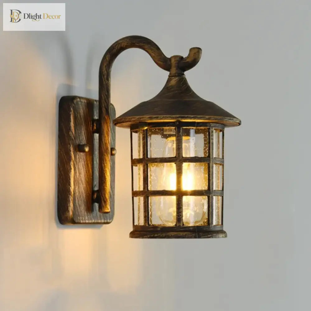 Retro Outdoor Waterproof Wall Light - American Style For Corridors Balconies And Gardens Modern