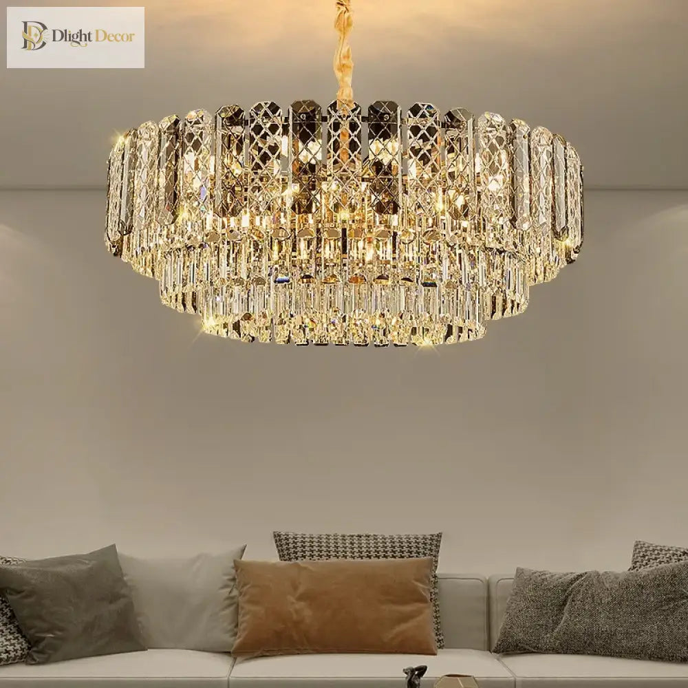 High - End Crystal Ceiling Lamp - Latest Light Luxury Design For Dining Rooms An Exquisite Main