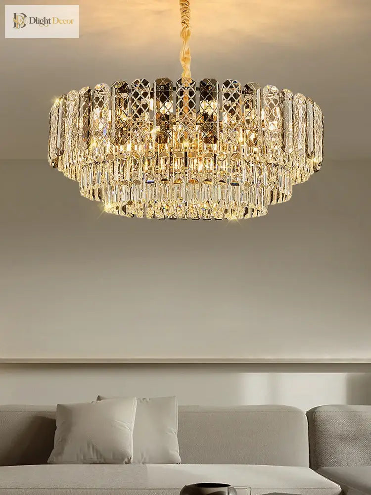 High - End Crystal Ceiling Lamp - Latest Light Luxury Design For Dining Rooms An Exquisite Main
