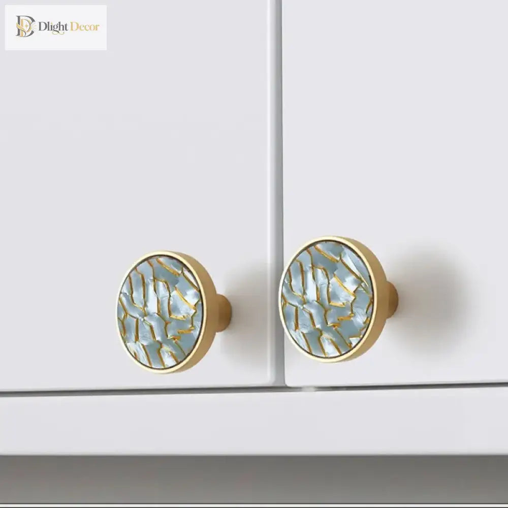 High-Grade Shell Single Hole Cabinet Handles - Creative Gold Drawer Knobs and Multipurpose Wall Hooks Knobs