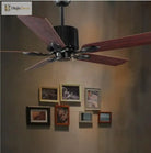 High Quality Loft Fan Chandelier Retro Dining Room Household Electric Mute Led Remote Leaf Lamp