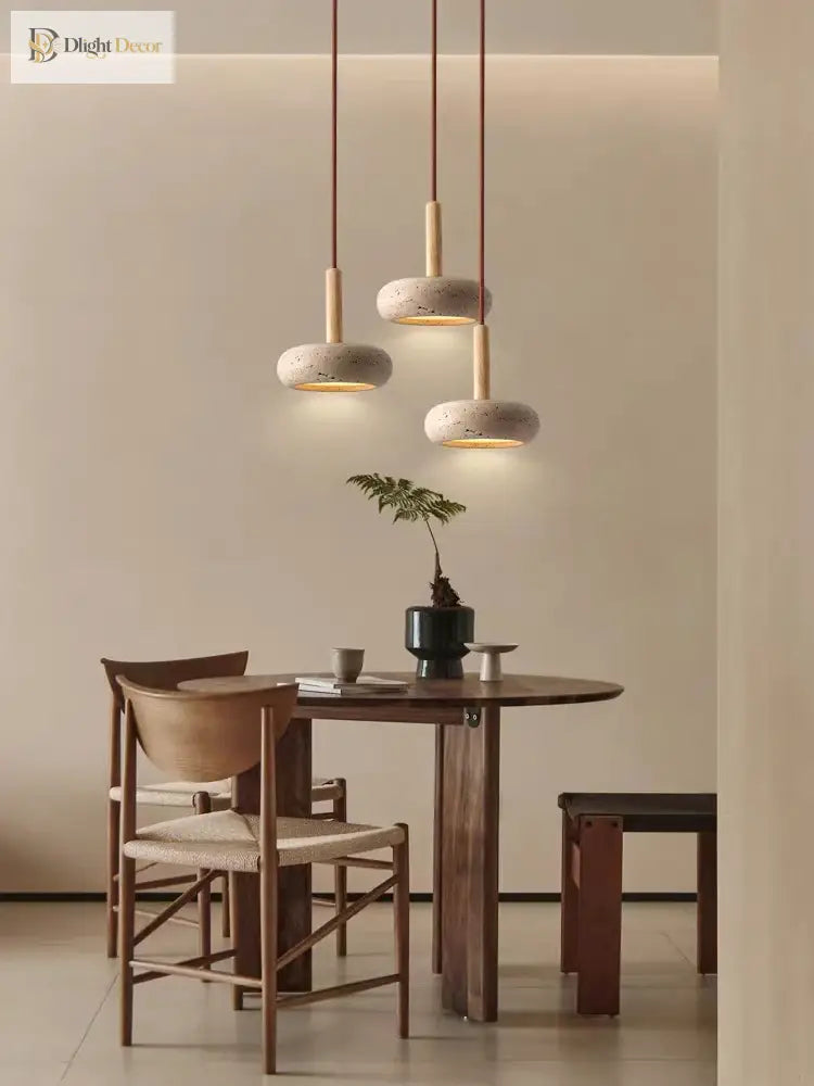 Hole Stone Wabi - Sabi Restaurant Chandelier - Illuminate Your Space With Nordic Log Elegance