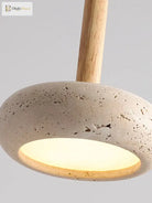 Hole Stone Wabi - Sabi Restaurant Chandelier - Illuminate Your Space With Nordic Log Elegance
