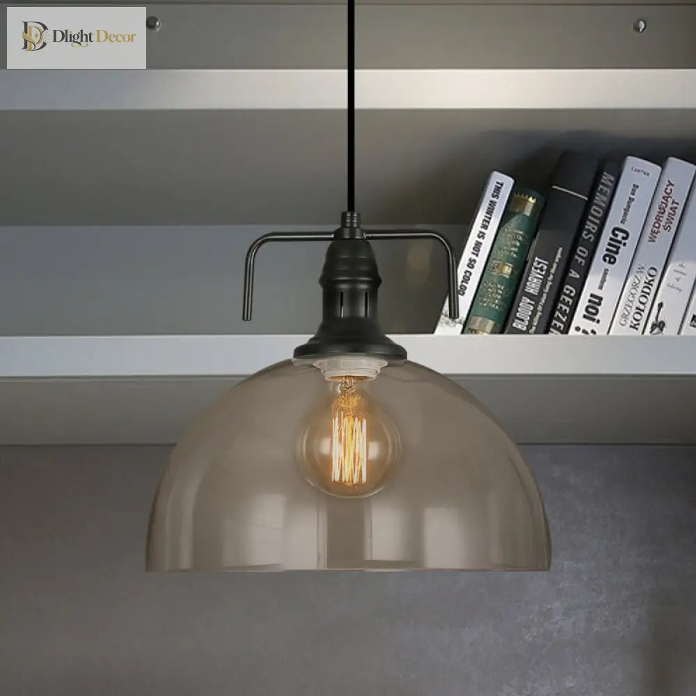 Hope Industrial Pendant: Modern Simplicity With Clear Glass (Black Finish)
