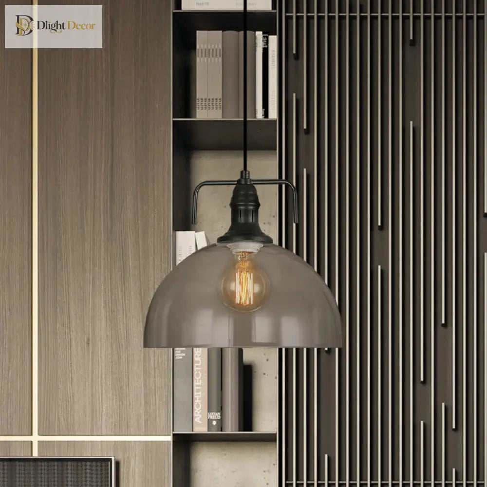 Hope Industrial Pendant: Modern Simplicity With Clear Glass (Black Finish)