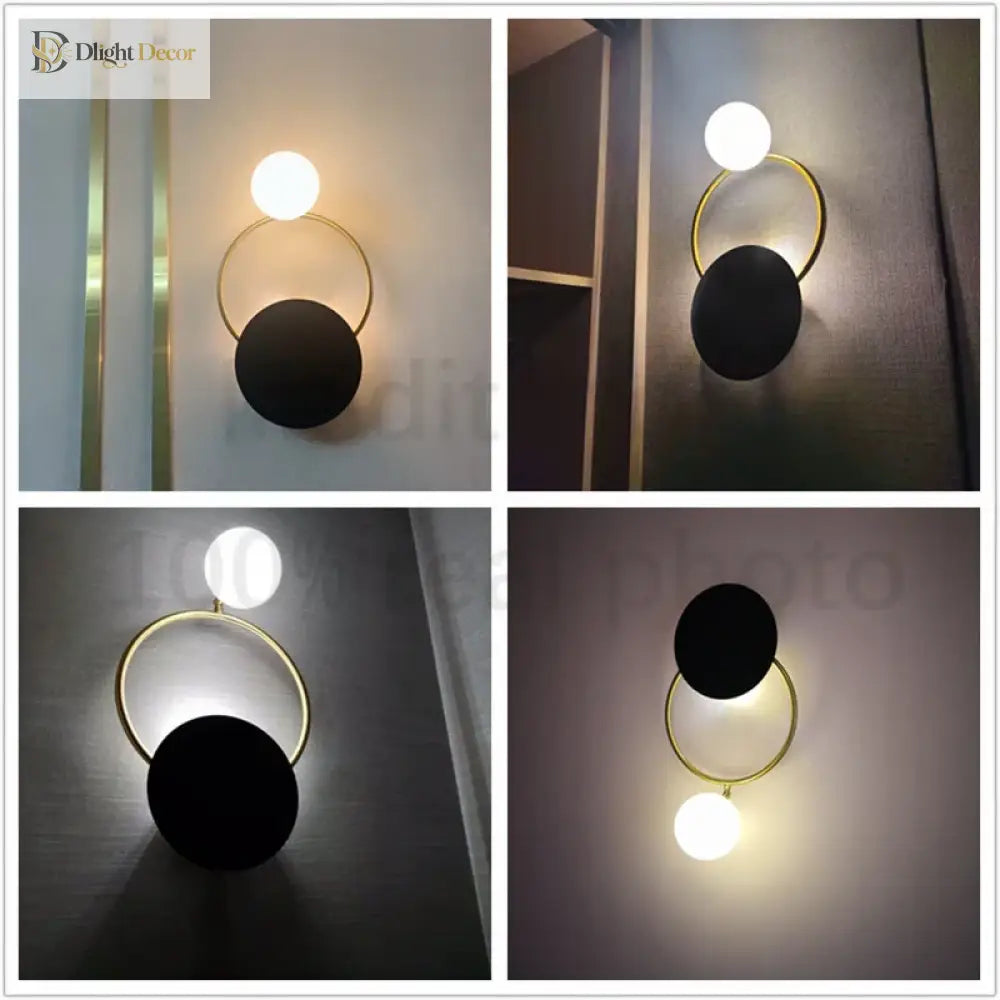 Hot Sale Modern Led Wall Lamp - Nordic Glass Ball Sconce Lighting Fixture For Bedside Bedroom