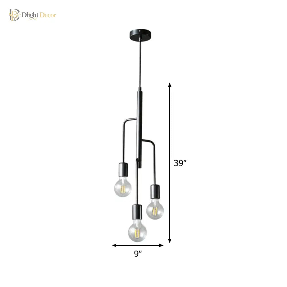 Illuminate Your Space With Timeless Style: The Industrial 3 - Light Chandelier