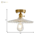 Illuminate Your Living Room With Industrial Charm: The Modern Brass Semi - Flush Ceiling Light