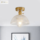 Illuminate Your Living Room With Industrial Charm: The Modern Brass Semi - Flush Ceiling Light