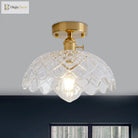 Illuminate Your Living Room With Industrial Charm: The Modern Brass Semi - Flush Ceiling Light