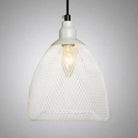 Illuminate Your Space With Industrial Charm: The Bell Metal Pendant Light White