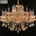 Immerse Your Space In Warm Elegance: The Gold Amber Glass Candle Chandelier