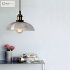 Sabelle’s Grid Glass Ceiling Light With Brass Bowl Shade - Industrial Elegance For Kitchens