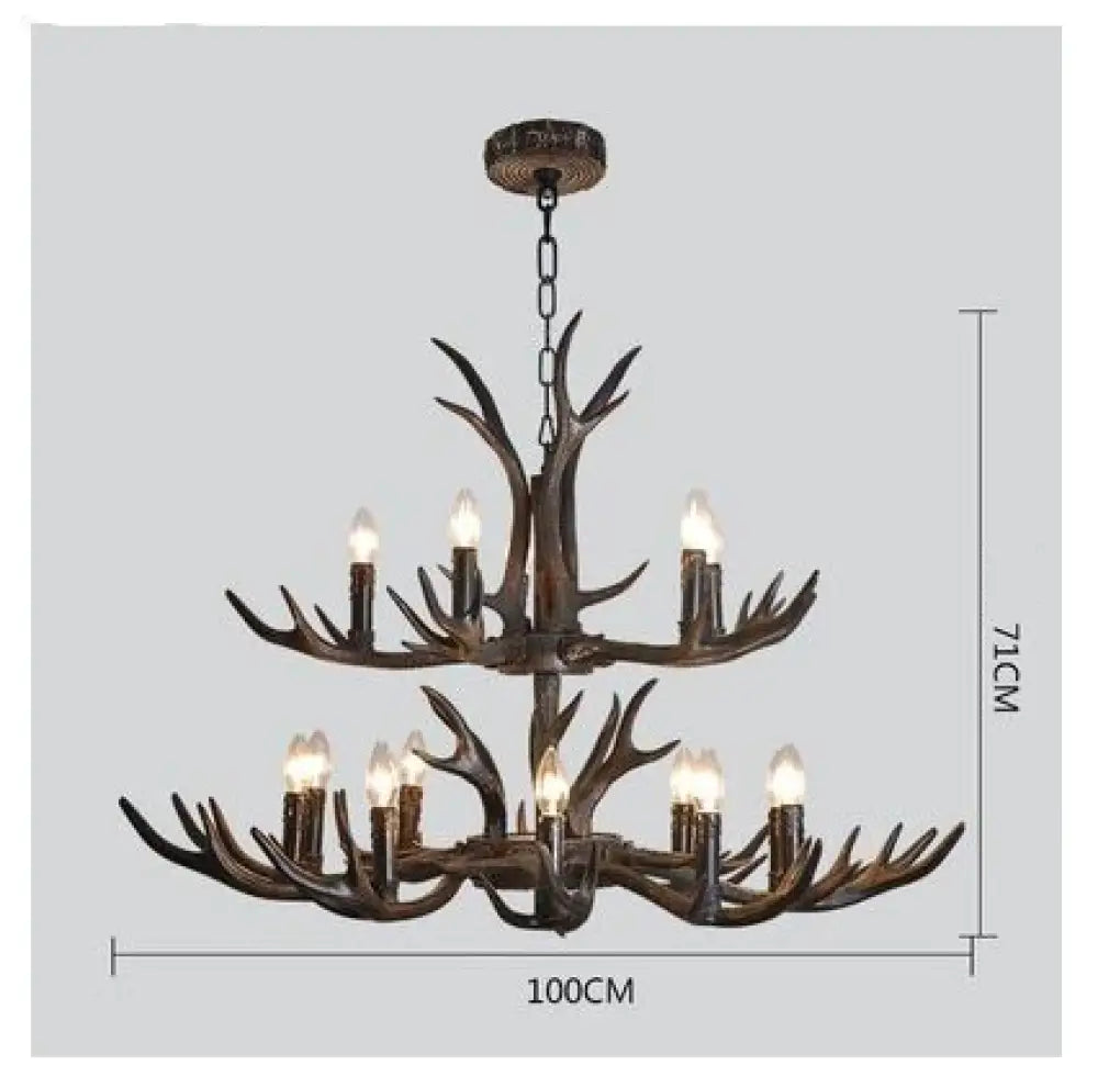 Industrial Antler Branch Chandelier – configuration option 15