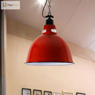 Industrial Brilliance: The Red Dome Shade Pendant Lamp