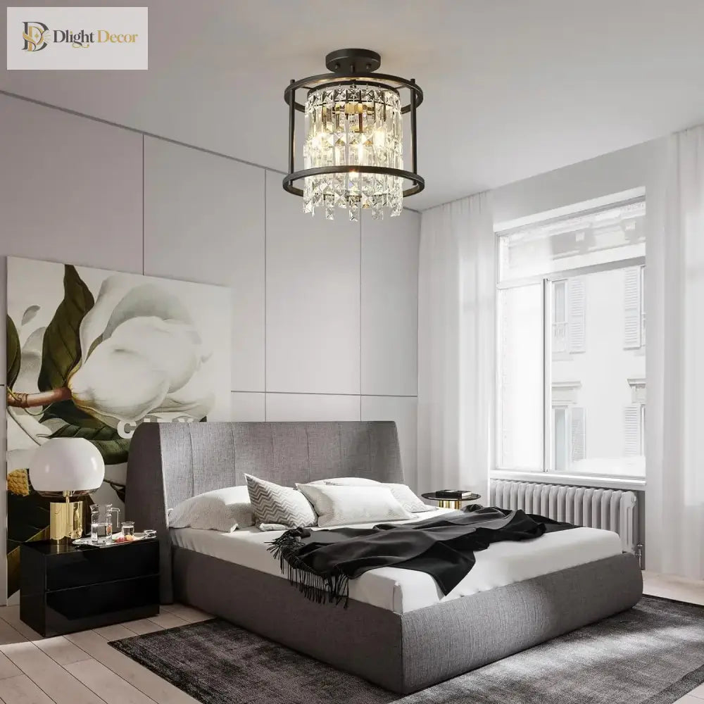 Industrial Farmhouse Crystal Chandelier alternate product view