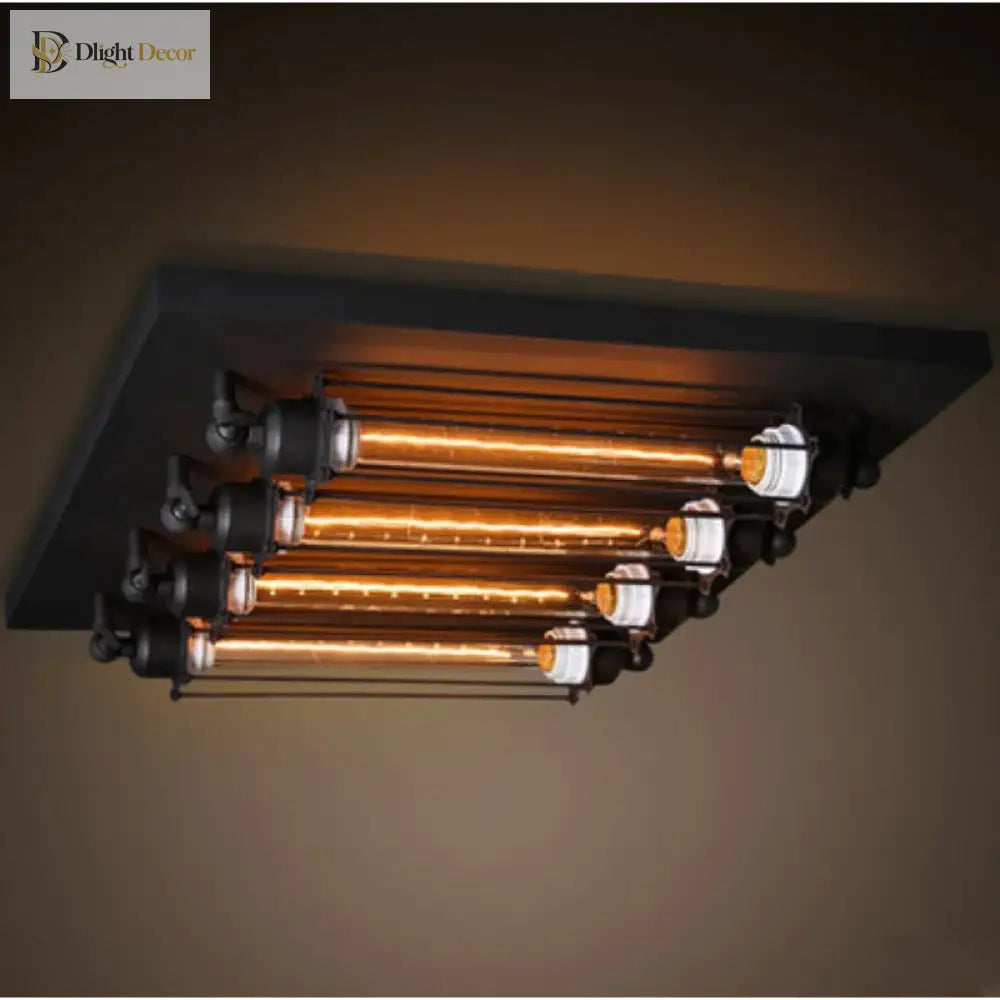 Industrial Vintage Ceiling Lights - Flush Mount Loft Style Lamps For Home Decor Ceiling Light