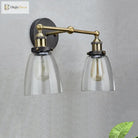 Darius’ Industrial Sconce - Double Light Elegance With Clear Glass