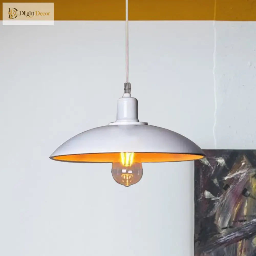 Industrial Chic Meets Modern Versatility: Loft Style Metal Saucer Pendant Light