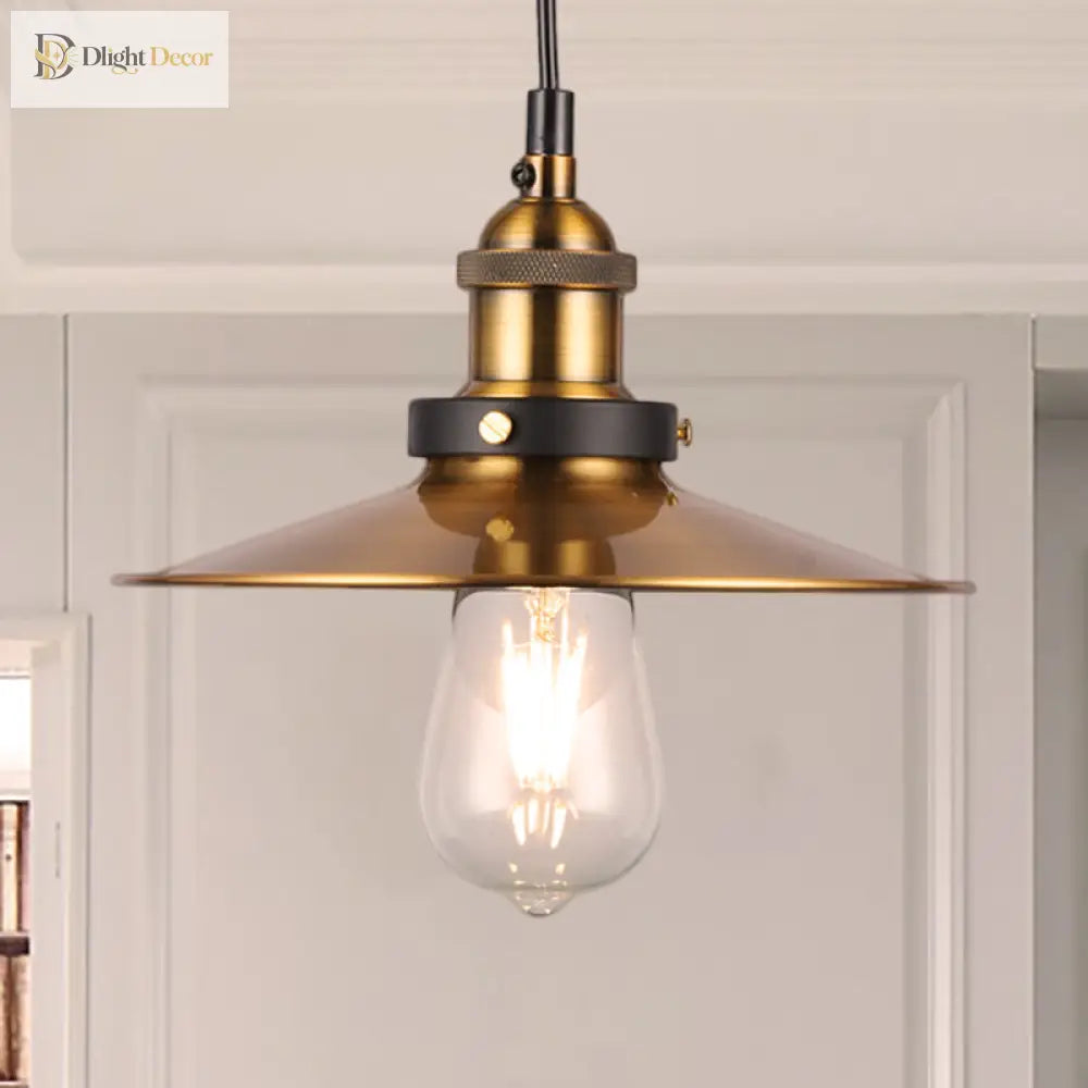 Sélène Barn Shade Metal Suspension Light - Industrial Style