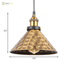 Sélène Barn Shade Metal Suspension Light - Industrial Style