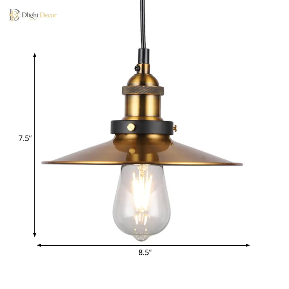 Sélène Barn Shade Metal Suspension Light - Industrial Style