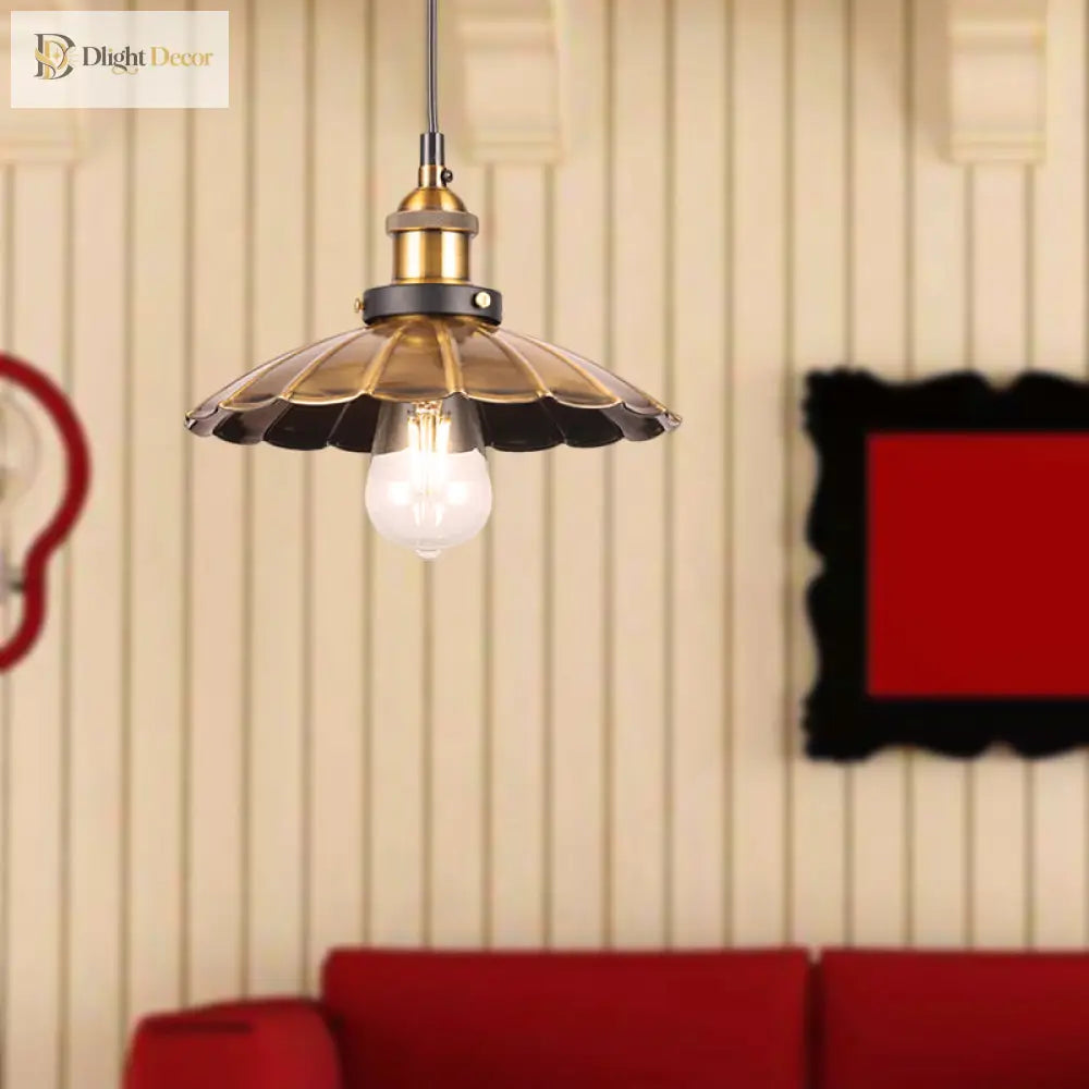 Sélène Barn Shade Metal Suspension Light - Industrial Style