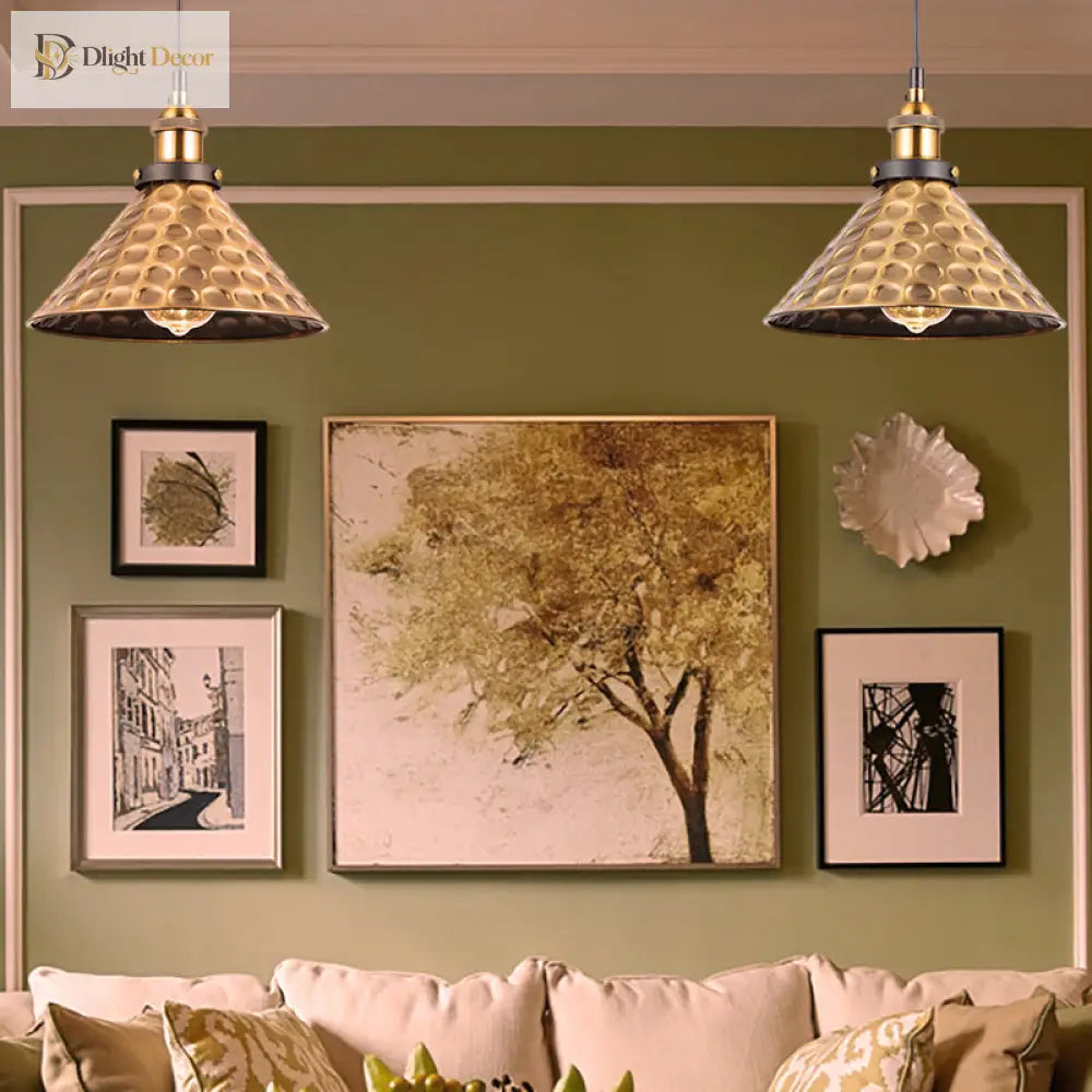 Sélène Barn Shade Metal Suspension Light - Industrial Style
