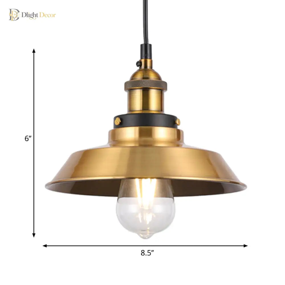 Sélène Barn Shade Metal Suspension Light - Industrial Style