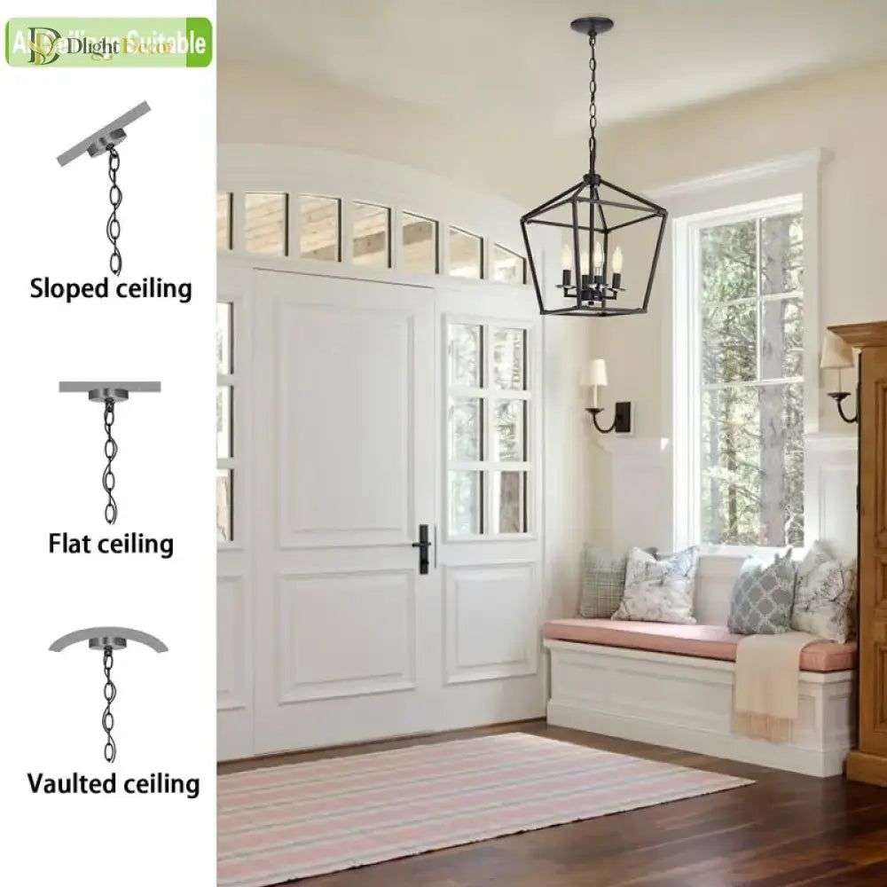 Vintage American Chandelier With Retro Industrial Charm For Restaurant Bar And Kitchen Decor