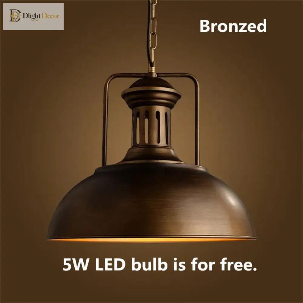Vintage Country Industrial Pendant Light – product view 2