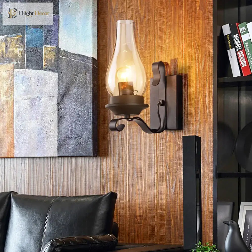 Vintage Industrial Iron Wall Lamp - Creative Design For Restaurants Corridors Bedrooms And More
