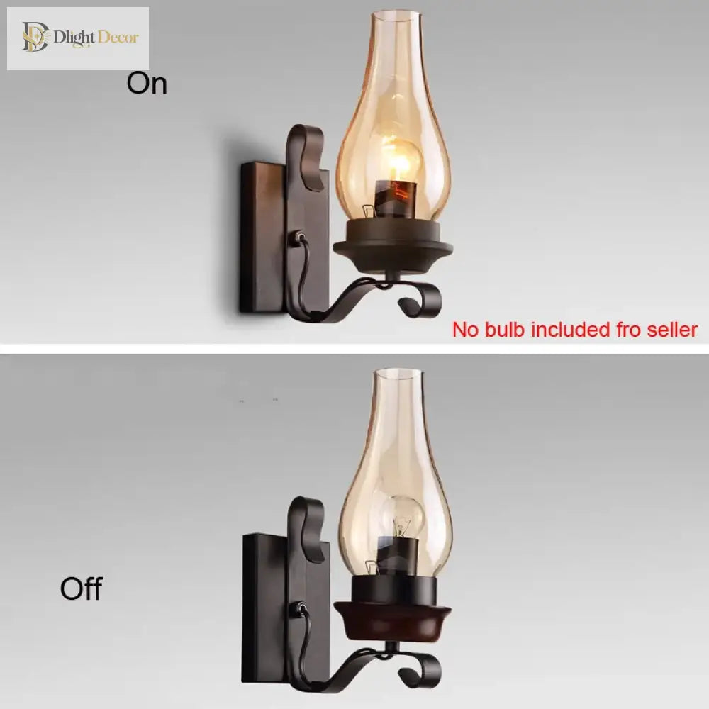 Vintage Industrial Iron Wall Lamp - Creative Design For Restaurants Corridors Bedrooms And More