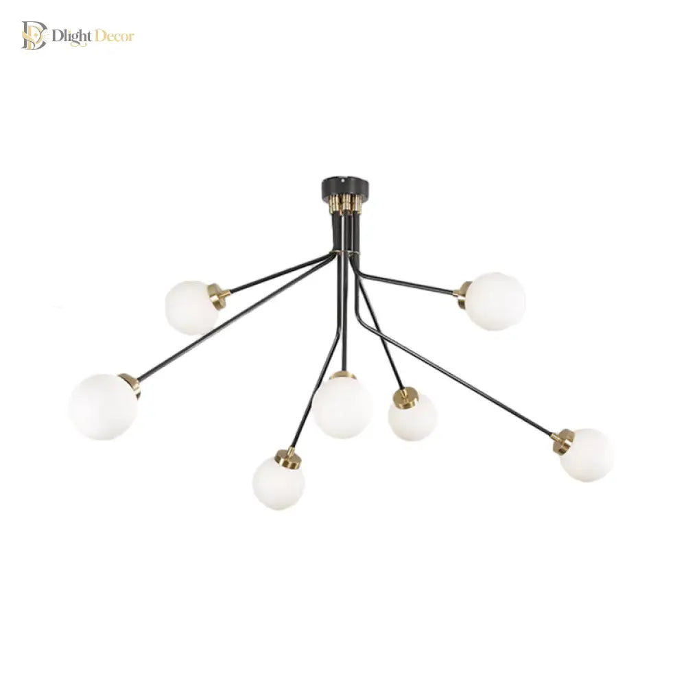 Introducing Nova’s Adjustable Radiance: Modern Black Metal Semi - Flush Ceiling Lamp