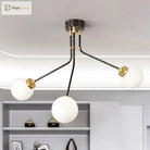 Introducing Nova’s Adjustable Radiance: Modern Black Metal Semi - Flush Ceiling Lamp