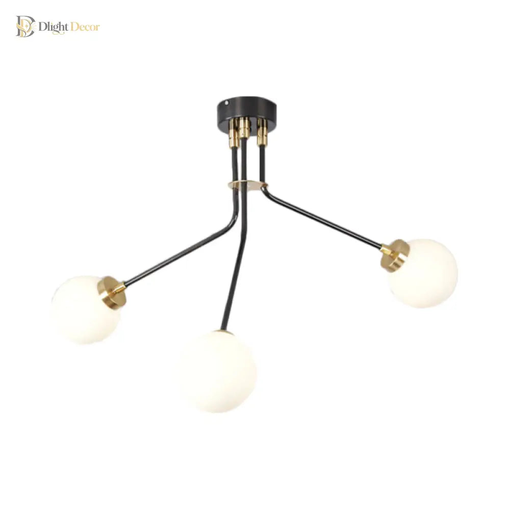 Introducing Nova’s Adjustable Radiance: Modern Black Metal Semi - Flush Ceiling Lamp