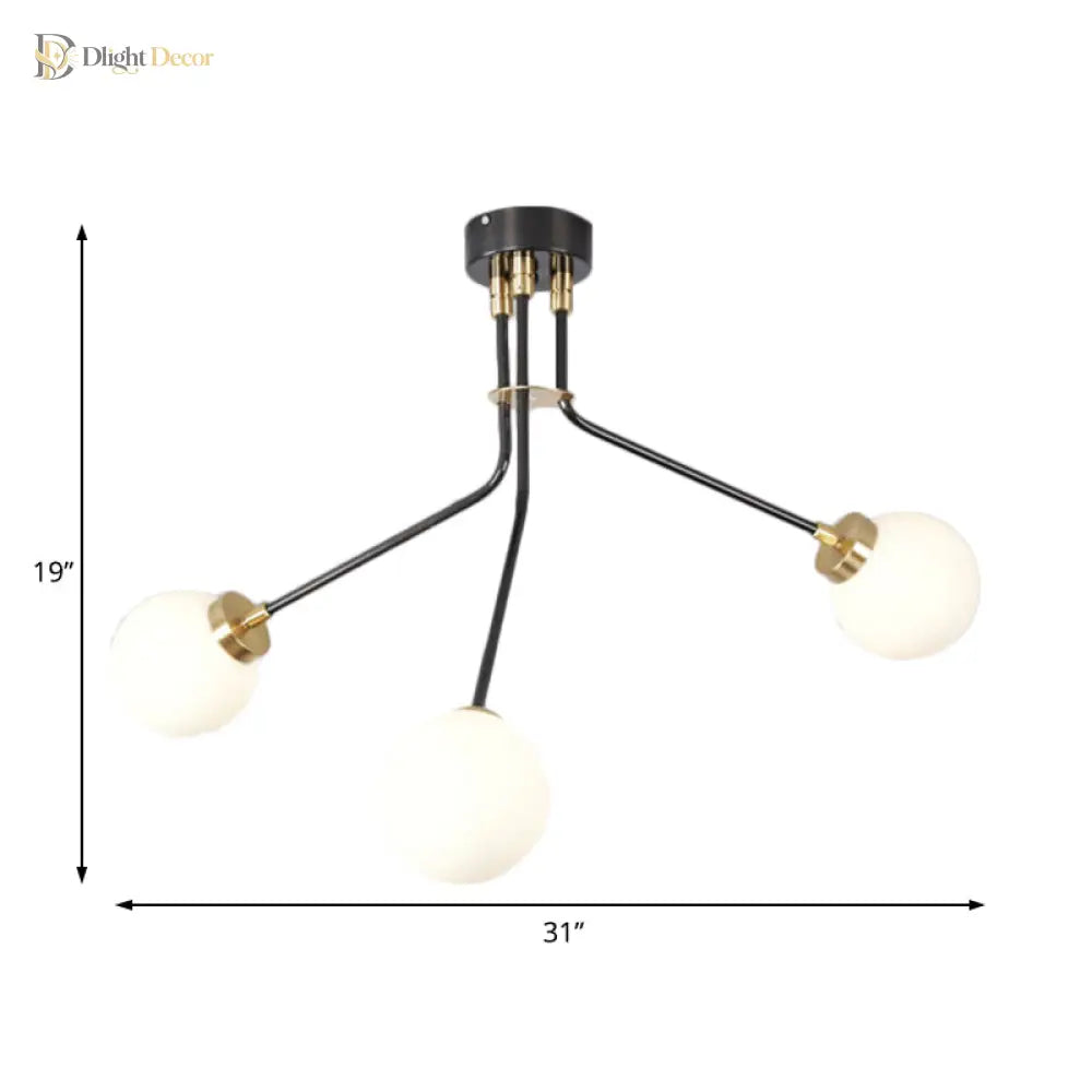 Introducing Nova’s Adjustable Radiance: Modern Black Metal Semi - Flush Ceiling Lamp