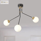 Introducing Nova’s Adjustable Radiance: Modern Black Metal Semi - Flush Ceiling Lamp