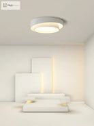 Round Ceiling Lamp - Modern Led Art Light Perfect For Studio Kitchen Bedroom Aisle Balcony And