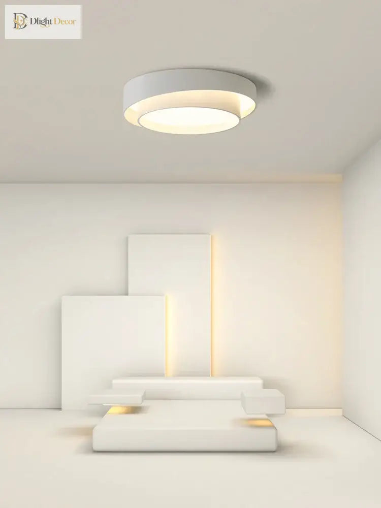 Round Ceiling Lamp - Modern Led Art Light Perfect For Studio Kitchen Bedroom Aisle Balcony And