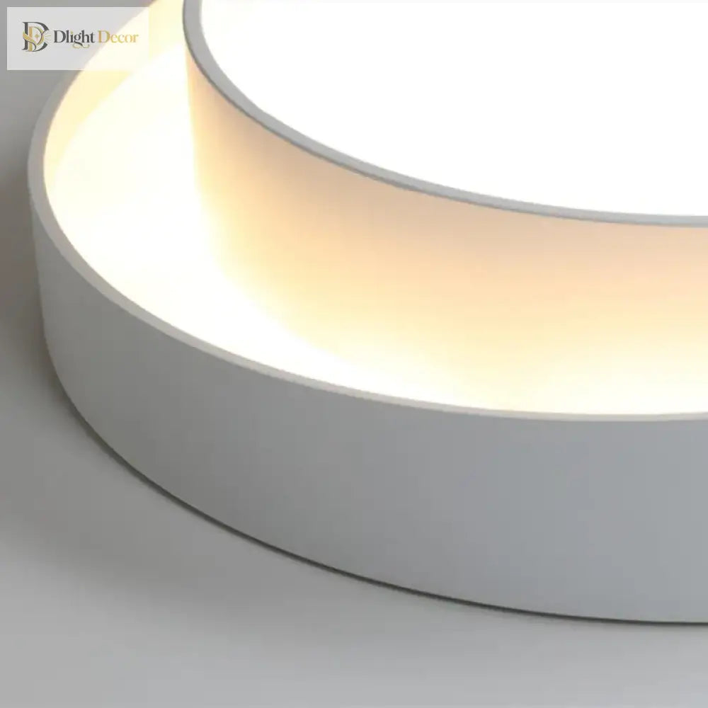 Round Ceiling Lamp - Modern Led Art Light Perfect For Studio Kitchen Bedroom Aisle Balcony And