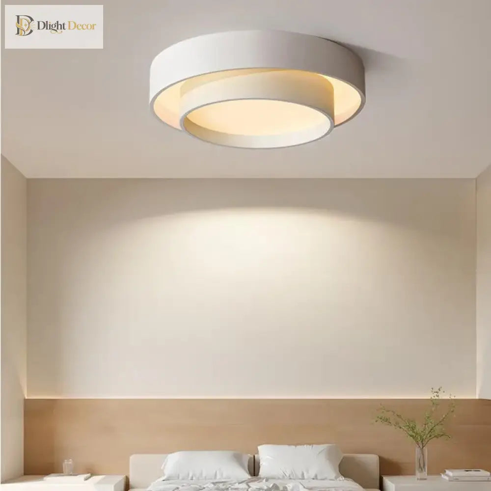 Round Ceiling Lamp - Modern Led Art Light Perfect For Studio Kitchen Bedroom Aisle Balcony And