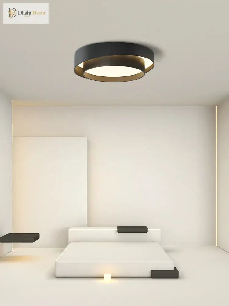 Round Ceiling Lamp - Modern Led Art Light Perfect For Studio Kitchen Bedroom Aisle Balcony And